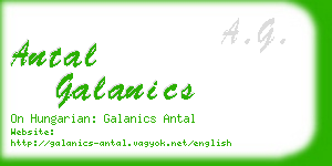antal galanics business card